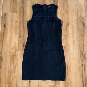 Banana Republic Dark Navy Blue Dress 8 Eyelet Just Above The Knee